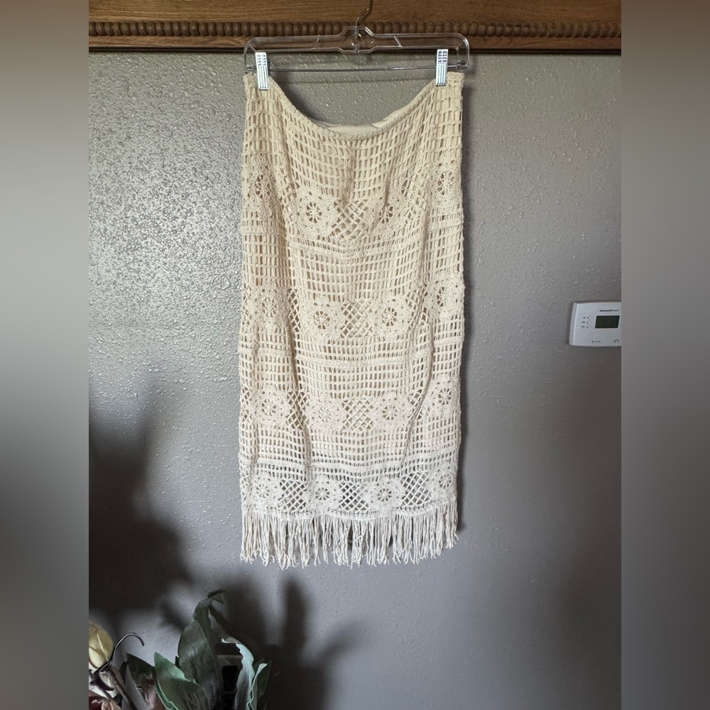 Ultra Pink Cream Crochet Top